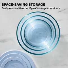 Pyrex® Simply Store® Tinted 12-piece Storage Set with Plastic Lids, Green and Blue