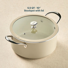 Pyrex® Ceramic Cookware 10-in/4.5qt Stock Pot with Lid
