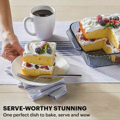 Pyrex® Sculpted Tinted Colors 8" Square Baking Dish, Smoke
